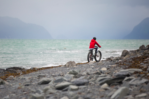 Biking Along Resurrection Bay, Seward AK